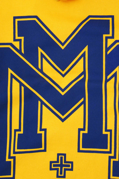 "M'$ UNIVERSITY V2" CUTOFF HOODIE IN CANARY YELLOW
