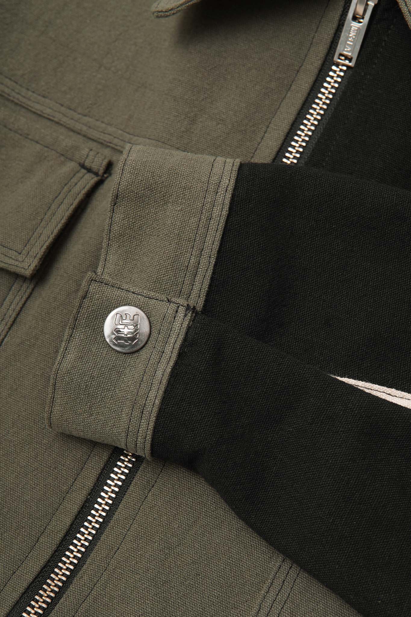 CRAFTSMAN ZIP TRUCKER JACKET IN OLIVE