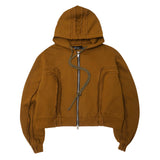 CROSS FORGED ZIP HOODIE IN RUST
