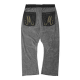 M+ TOWEL BOOTCUT PANTS IN CEMENT
