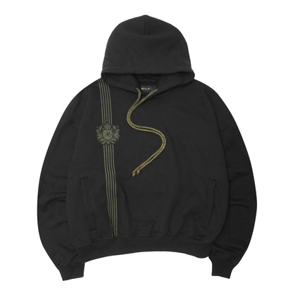 "COPACABANA" HOODIE IN ANTHRACITE/MOSS