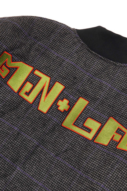 "THAI" BOMBER JACKET IN PIGEON PLAID/CITRON