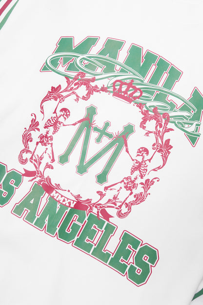"FAST LANE" LONGSLEEVE TEE IN WHITE