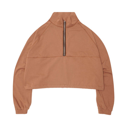 M+ QUARTER ZIP L/S TEE V2 IN APRICOT