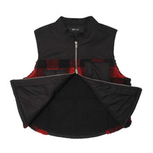 SHINOBI VEST IN CARMINE PLAID