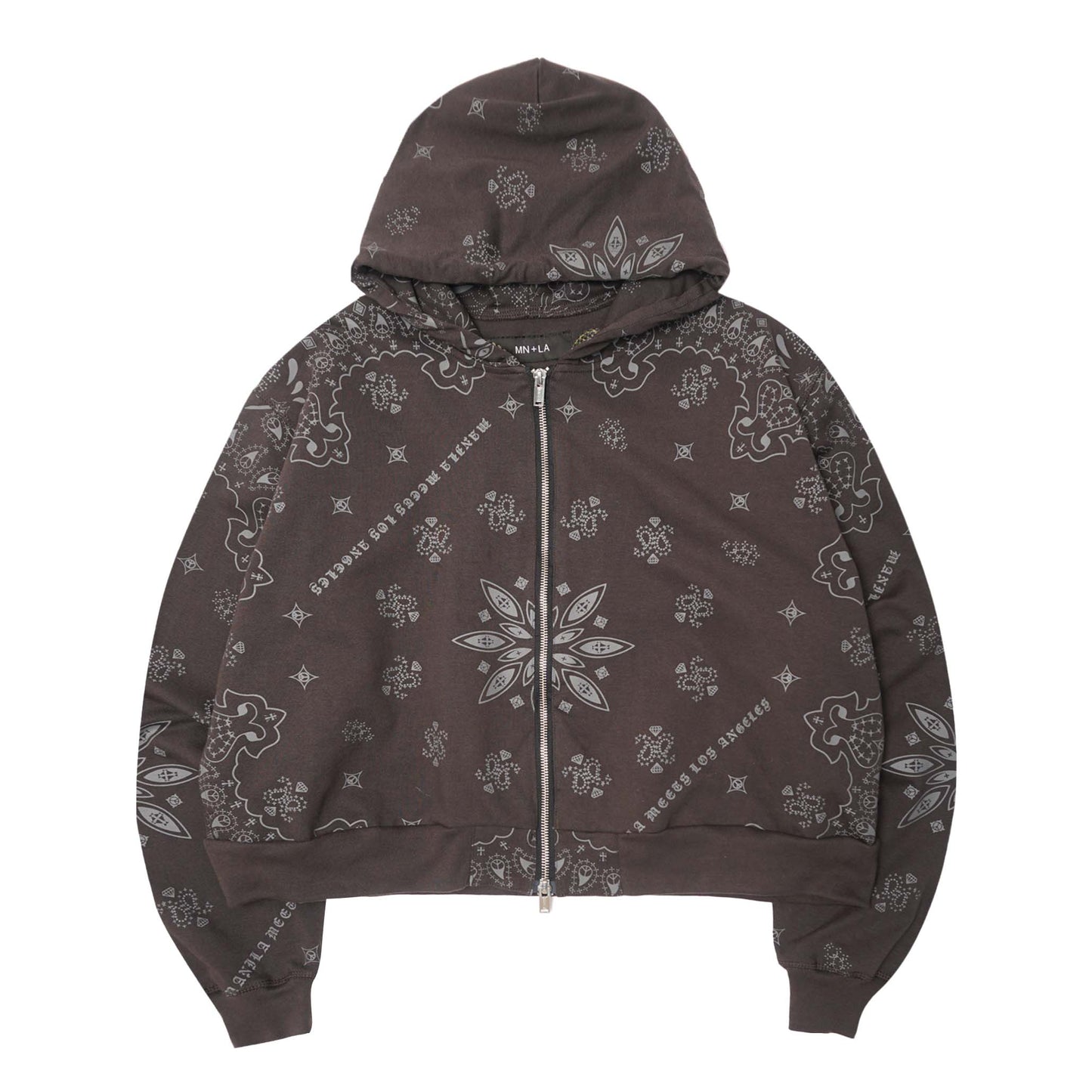 CLASSIC ZIP HOODIE IN IRON PAISLEY