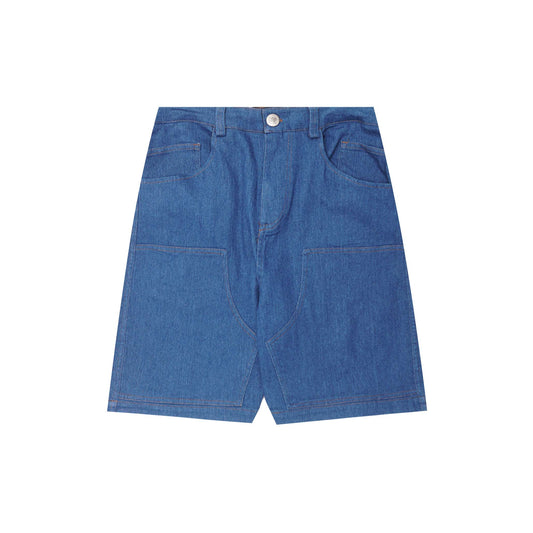 "TRUE BLUE" DOUBLE KNEE PHAT SHORTS