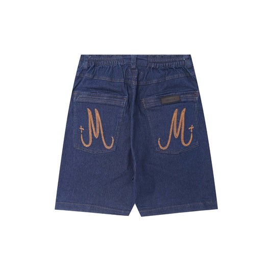 "COLD NAVY" DOUBLE KNEE PHAT SHORTS