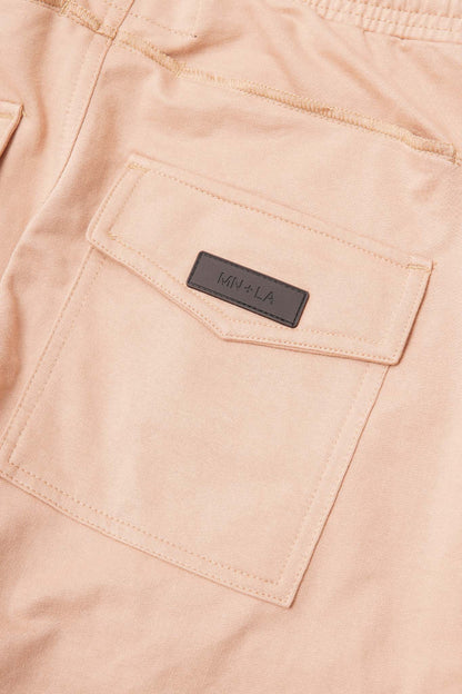 VEINS FRENCH TERRY PANTS IN WHEAT