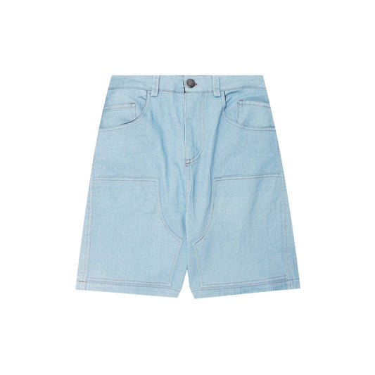 "VAPOR BLUE" DOUBLE KNEE PHAT SHORTS