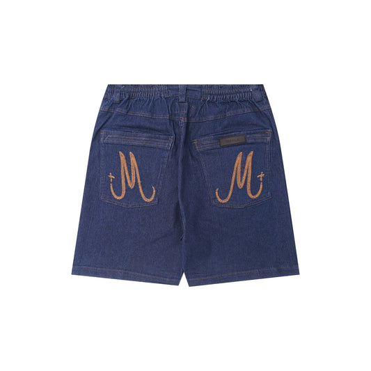 "COLD NAVY" DOUBLE KNEE PHAT SHORTS