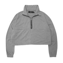 QUARTER ZIP L/S TEE V2 IN HEATHER GREY