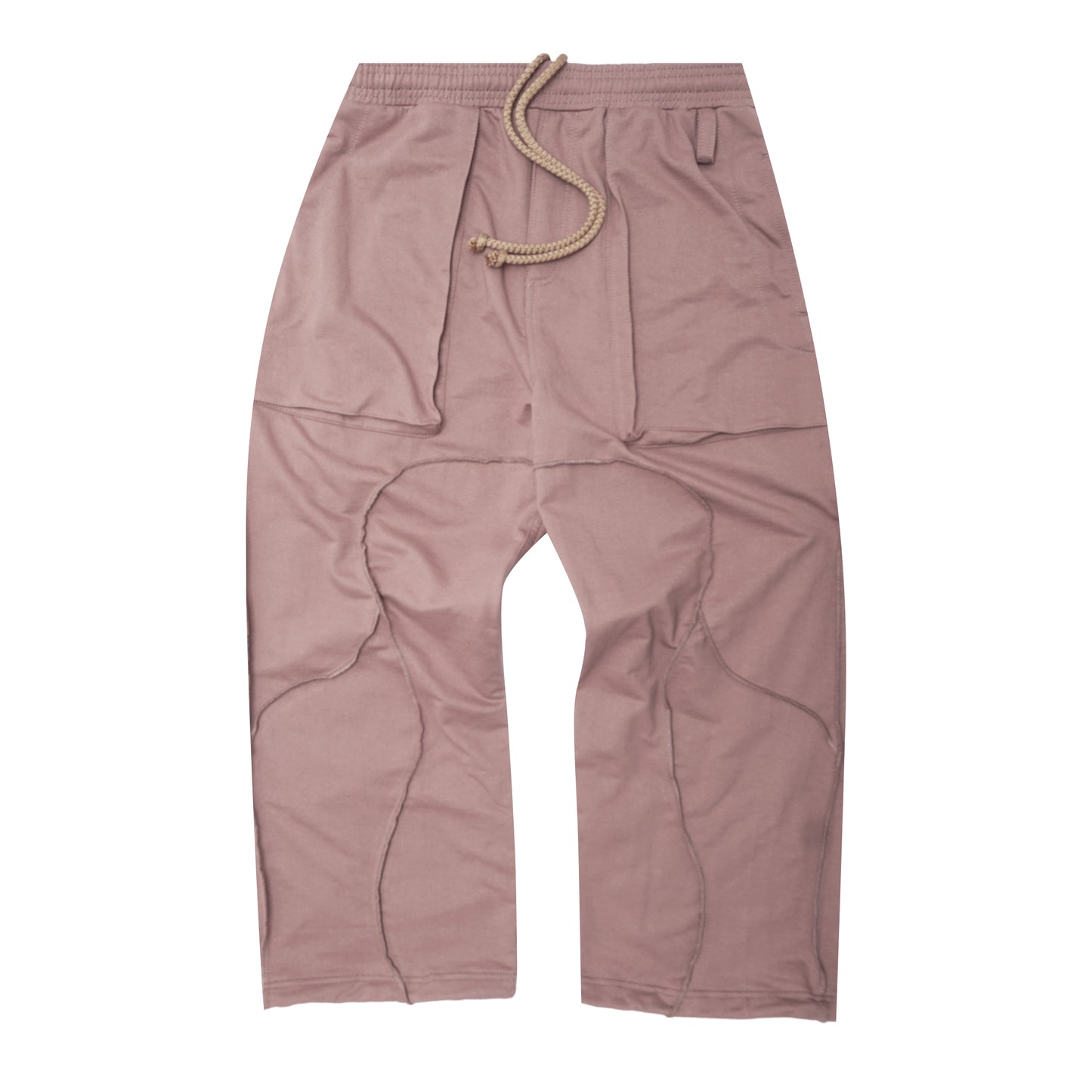 VEINS FRENCH TERRY PANTS IN MAUVE