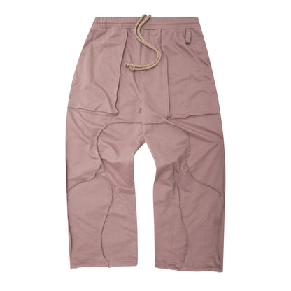VEINS FRENCH TERRY PANTS IN MAUVE