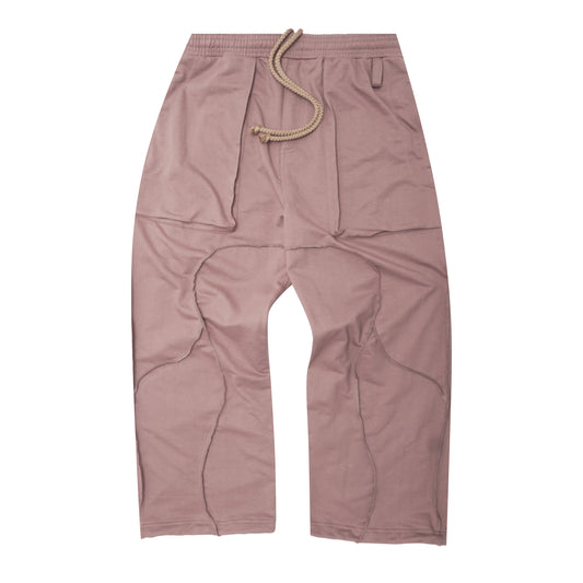 VEINS FRENCH TERRY PANTS IN MAUVE