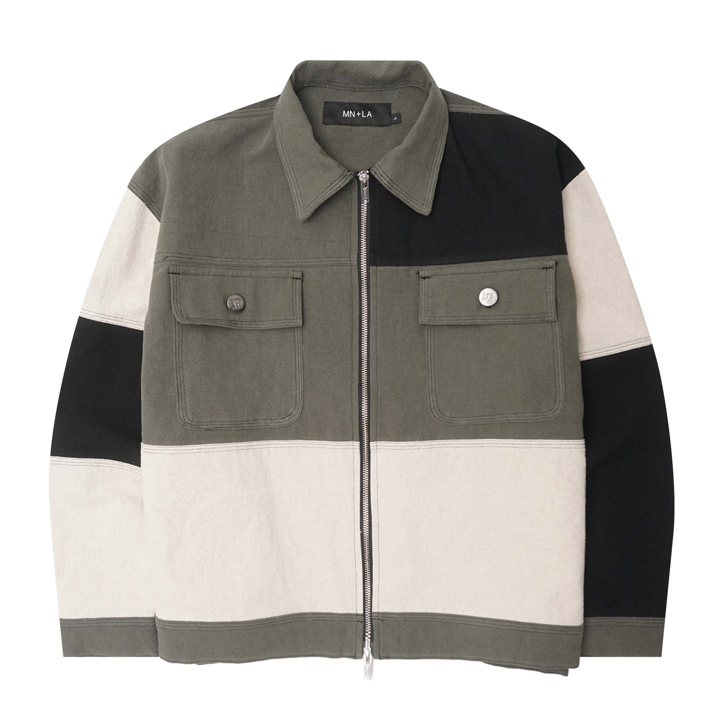 CRAFTSMAN ZIP TRUCKER JACKET IN OLIVE