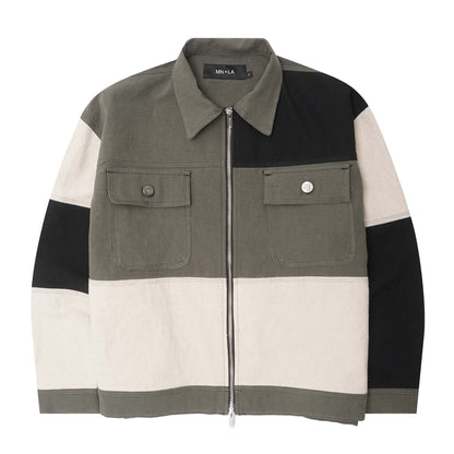 CRAFTSMAN ZIP TRUCKER JACKET IN OLIVE