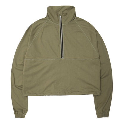 QUARTER ZIP L/S TEE V2 IN OLIVE