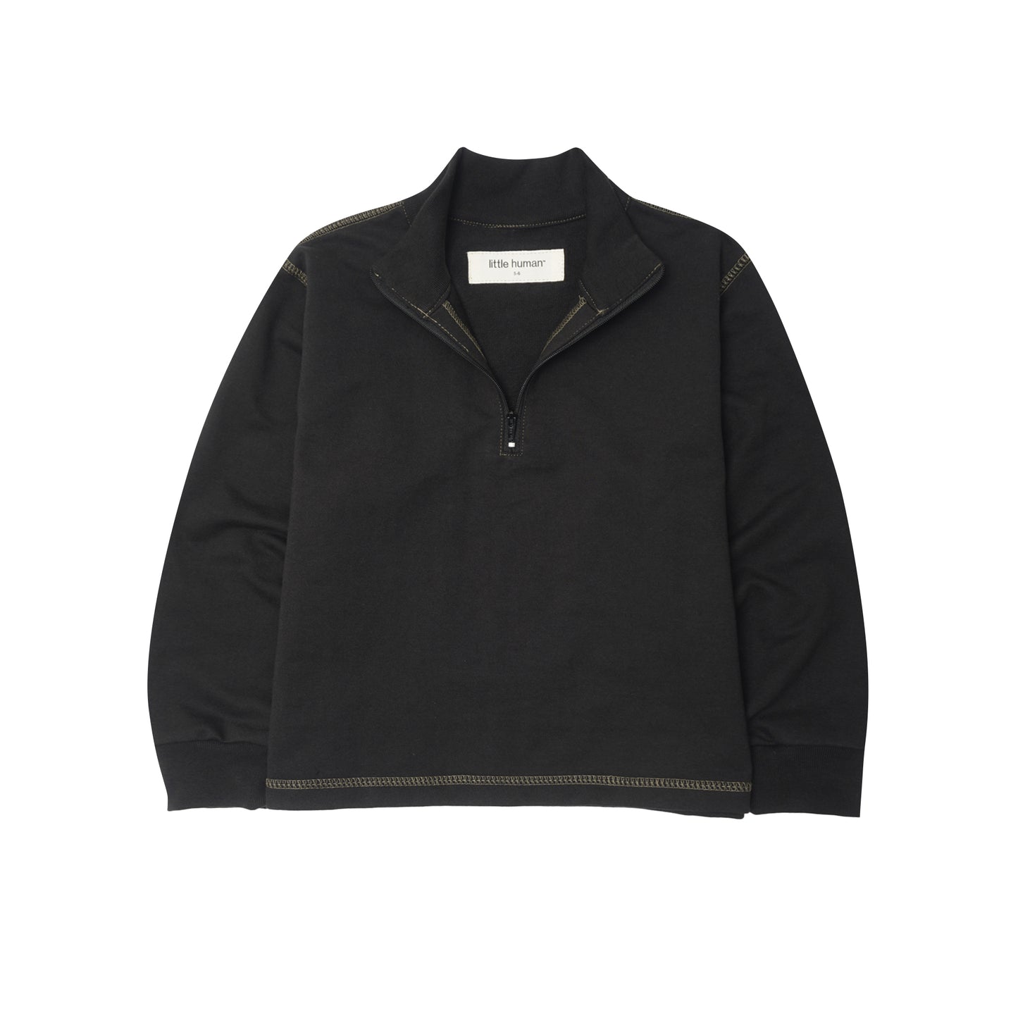 LITTLE HUMAN™ QUARTER ZIP IN ANTHRACITE/OLIVE