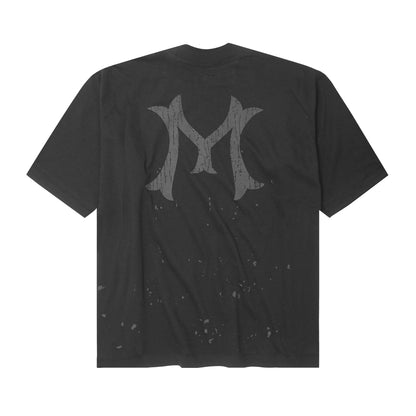 "HITTER" V3 MOCK NECK LITE TEE IN CAVIAR