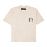 M'$ PAISLEY PATCHWORK MILITIA MOCK NECK TEE IN OAT