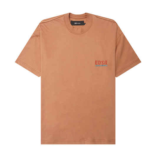 "EDSA RACING CLUB" TEE IN APRICOT