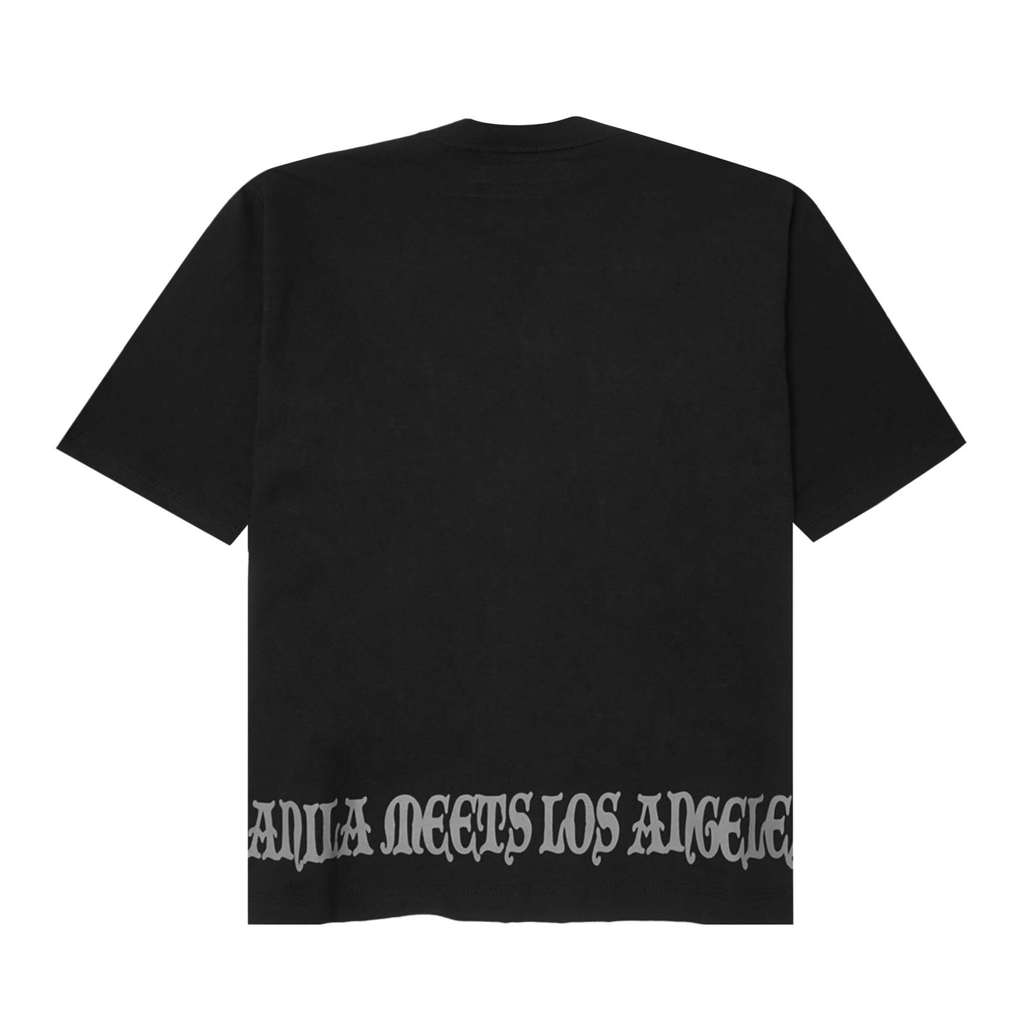 "SEE NO EVIL" TEE IN CAVIAR