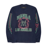 "FAST LANE" LONGSLEEVE TEE IN NAVY