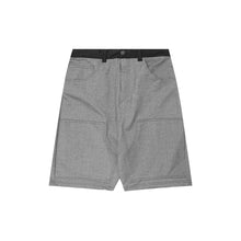 DOUBLE KNEE PHAT SHORTS IN STONE GREY