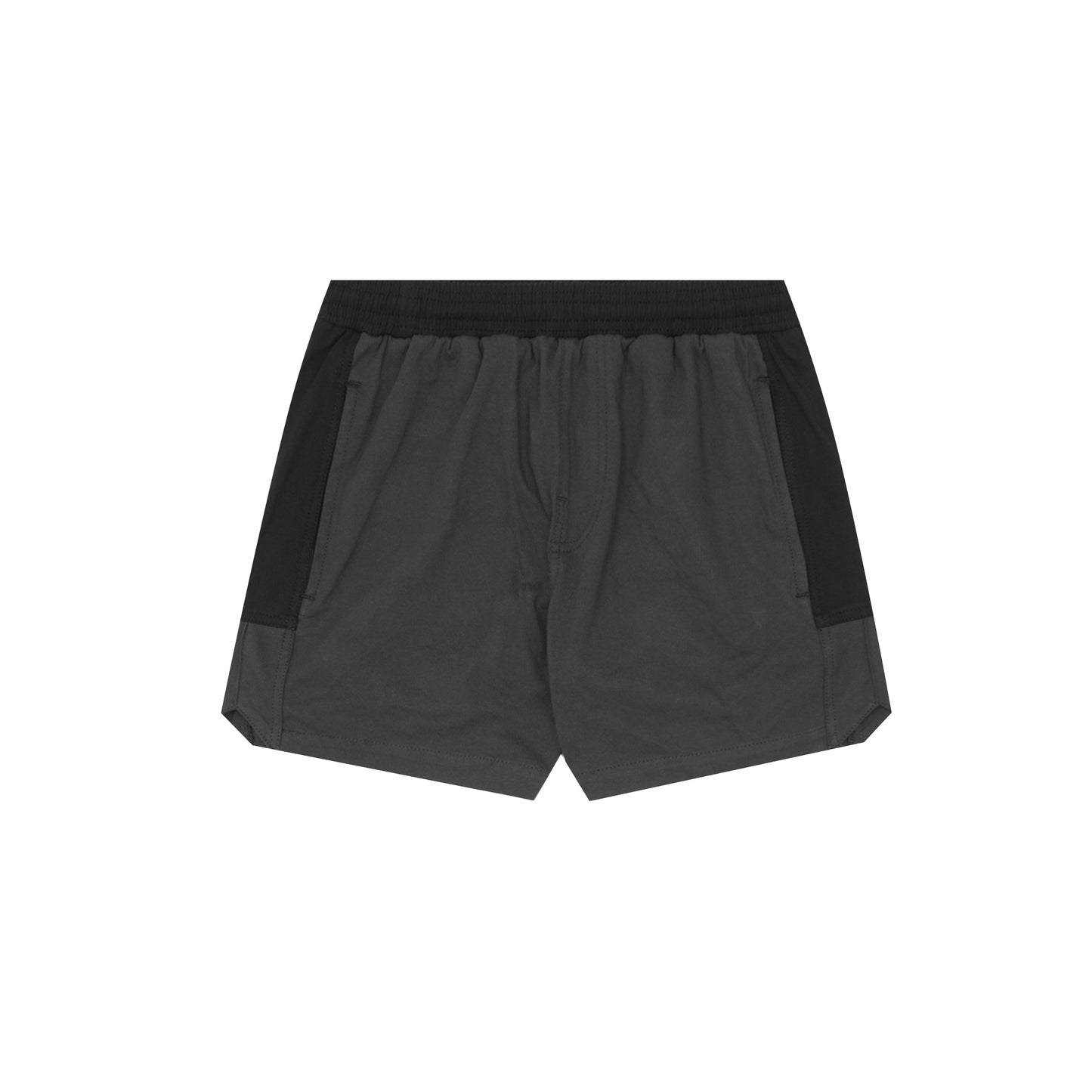 STRIDE SHORTS IN CHARCOAL GREY/CAVIAR