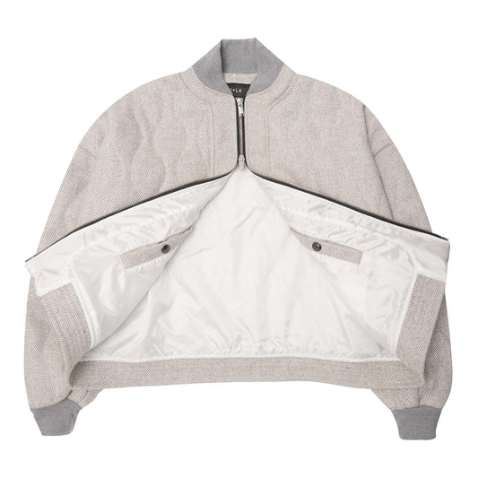 "FLOW" BOMBER JACKET IN GAINSBORO