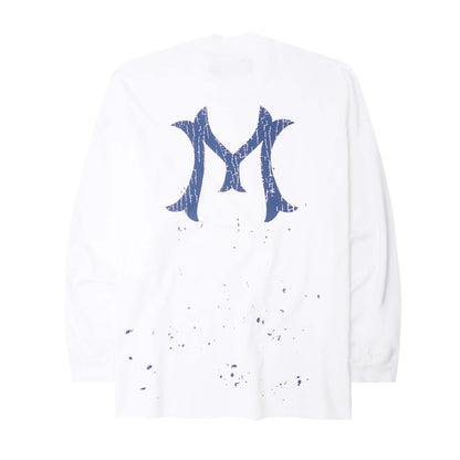 "HITTER" V3 LONGSLEEVE TEE IN WHITE