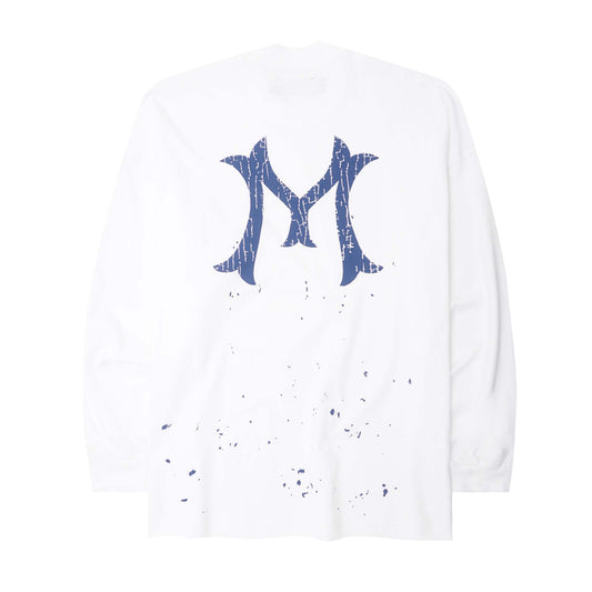 "HITTER" V3 LONGSLEEVE TEE IN WHITE