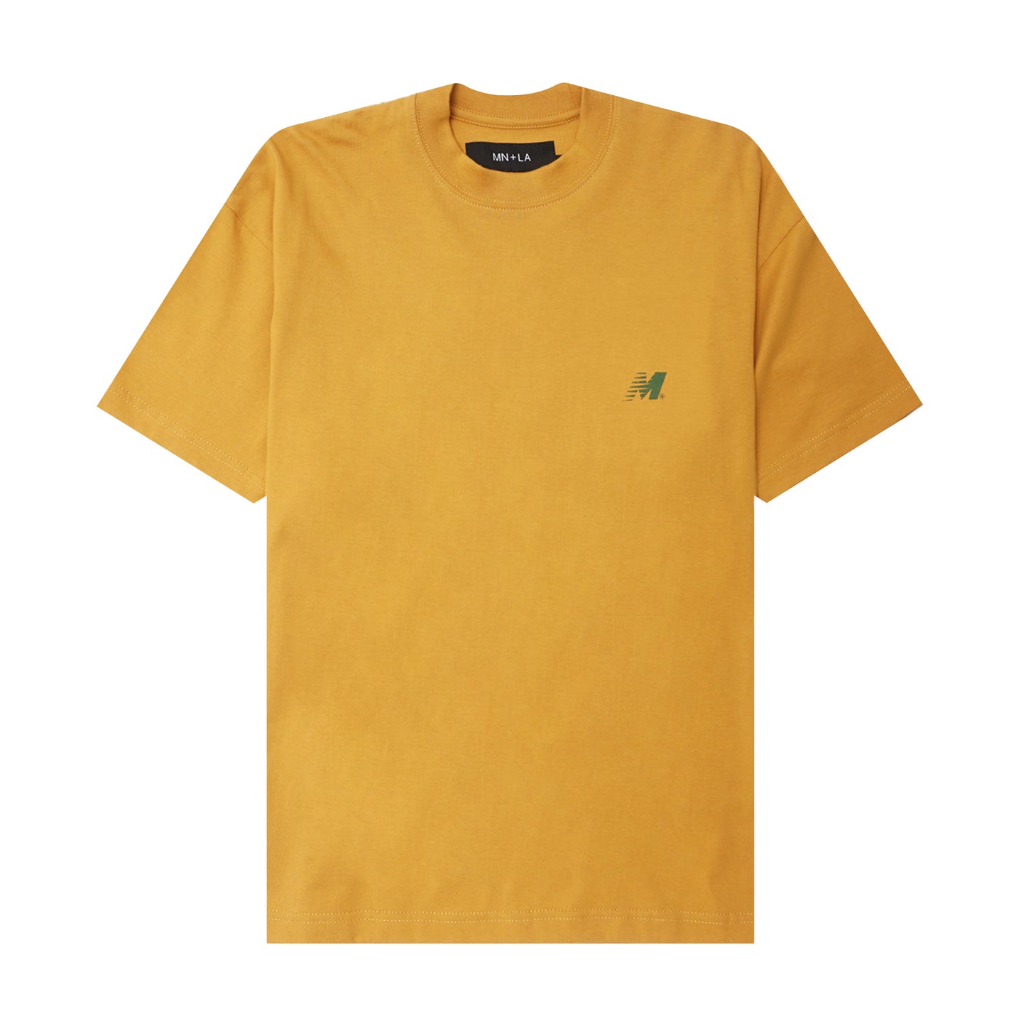 "OUTDOOR EXPLORATION" MULTI LOGO TEE IN MUSTARD