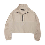 LINEN QUARTER ZIP L/S TEE V2 IN DUNE