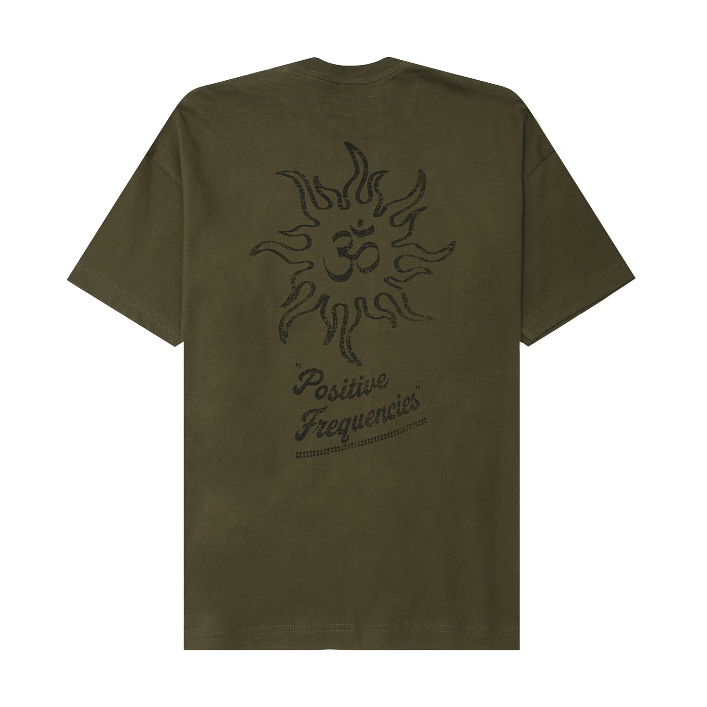 "POSITIVE FREQUENCIES" TEE IN OLIVE