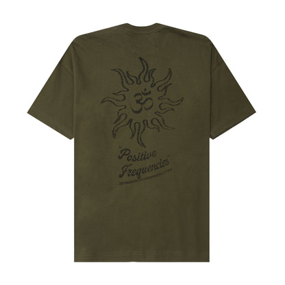 "POSITIVE FREQUENCIES" TEE IN OLIVE