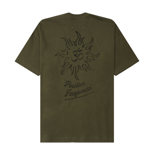 "POSITIVE FREQUENCIES" TEE IN OLIVE