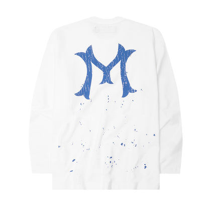 "HITTER" LONGSLEEVE TEE V3 IN WHITE