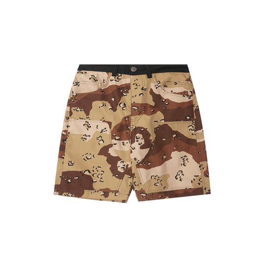 M+ DOUBLE KNEE PHAT SHORTS IN DESERT CAMO