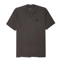 “M’$ SPECK V2” WAFFLE TEE IN CHARCOAL GREY