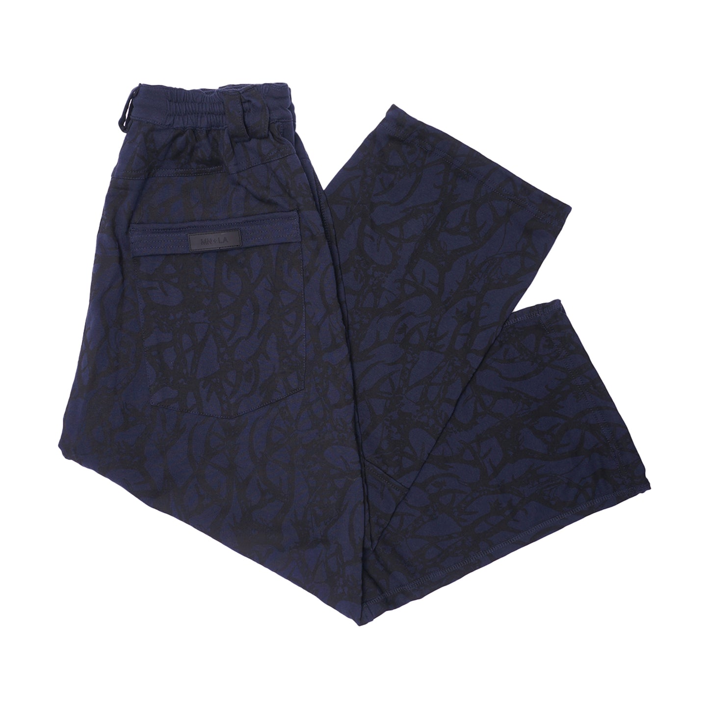 "VINES AND THORNS" OVERPOCKET PHAT PANTS IN NAVY