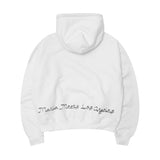 "LOVE HURTS" HOODIE IN WHITE