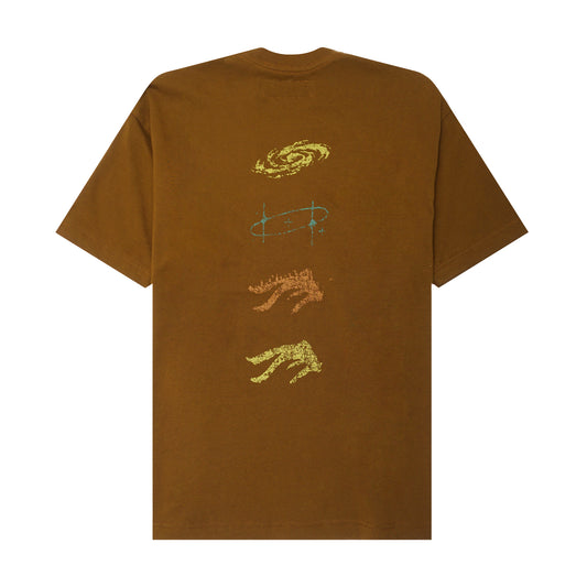 "COSMIC UNION" ULTRA HEAVY TEE IN RUST
