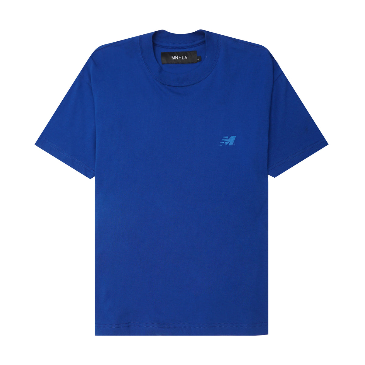 "OUTDOOR EXPLORATION" MULTI LOGO TEE IN ELECTRIC BLUE