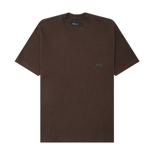 "COSMIC UNION" ULTRA HEAVY TEE IN WOOD