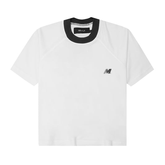 "ARE WE THERE YET?" TEE IN WHITE/CHARCOAL GREY