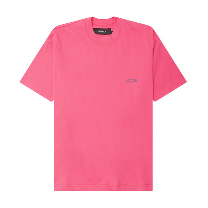 "VISAGES" ULTRA HEAVY TEE IN STATIC PINK