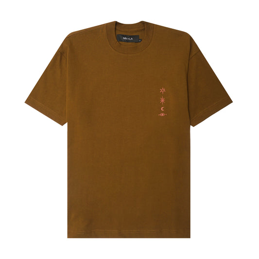 "ETERNAL RYTHM" ULTRA HEAVY TEE IN RUST