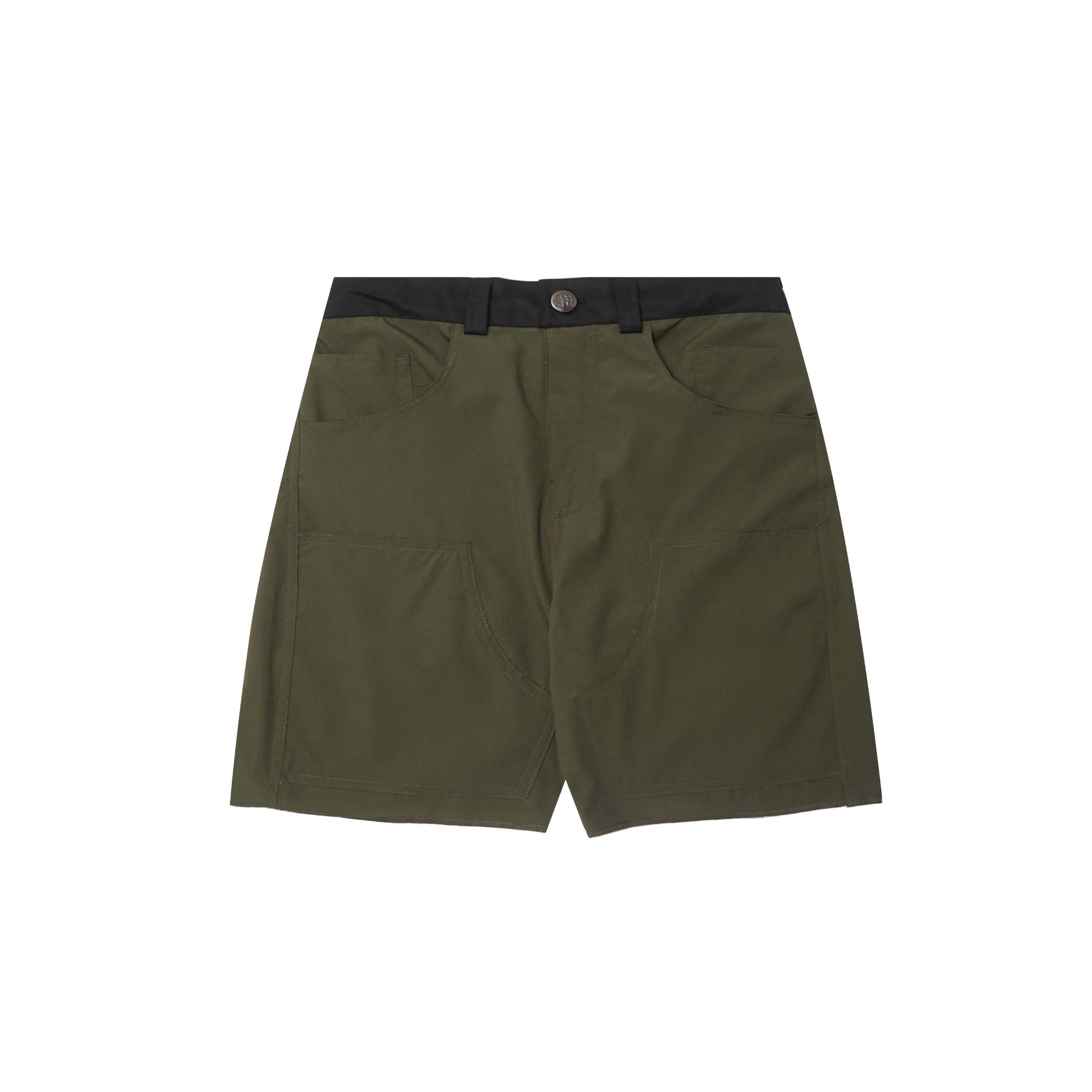 M+ DOUBLE KNEE PHAT SHORTS IN MOSS